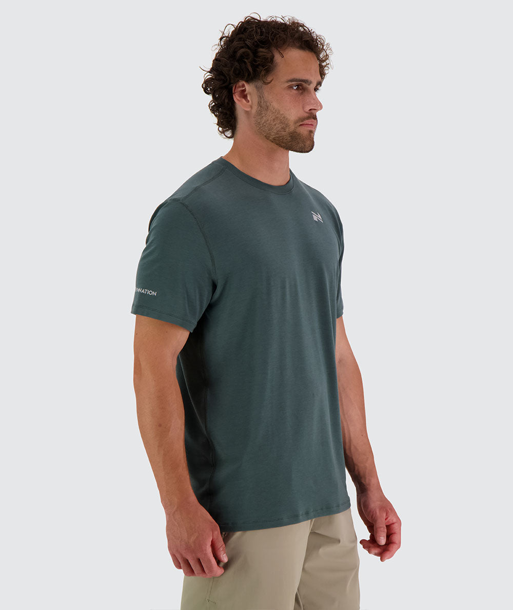 Most comfortable training t-shirt for men#color_sage