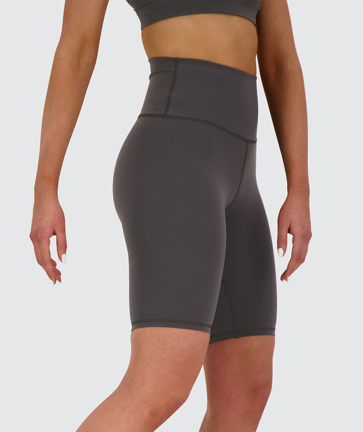 high-waist biker shorts#color_gravel-grey