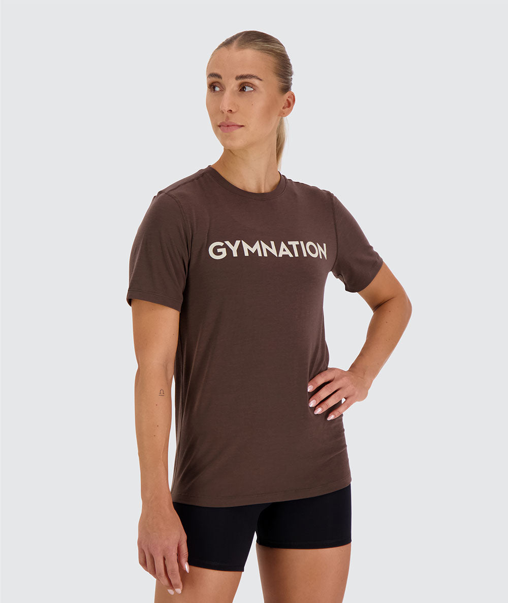 Gymnation everyday tee#color_coffee-bean