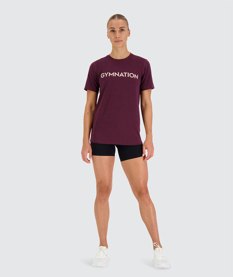 Gymnation everyday tee#color_wine-red