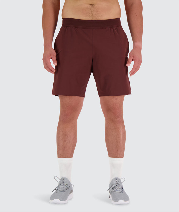 mens performance shorts, Model 189 cm / size XL#color_wine-red