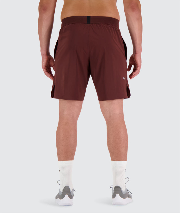 mens performance shorts#color_wine-red