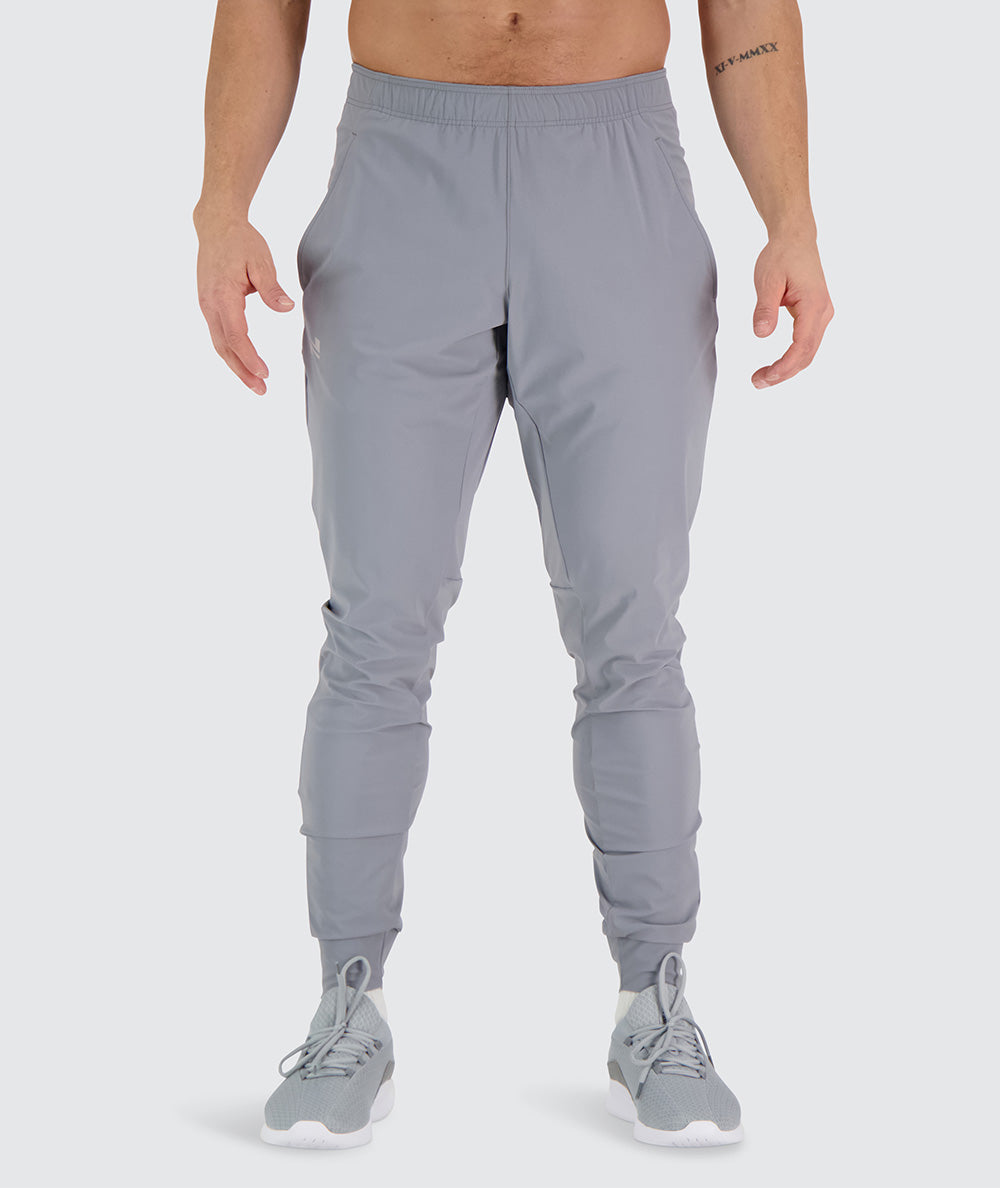 Men's performance joggers, Model 182 cm / size M#color_grey