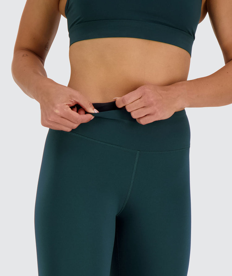 Mid-Waist Training Tights#color_forest-green