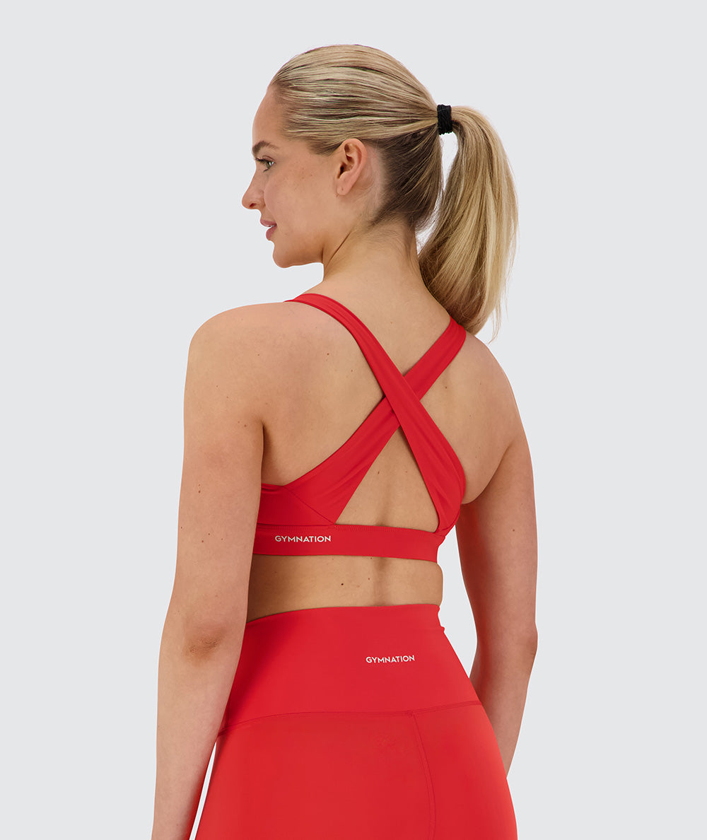 Performance sports bra, Model 173 cm / size S#color_candy-red