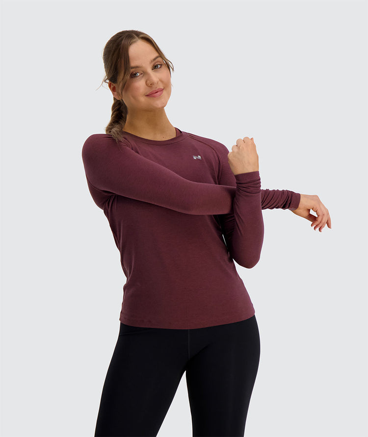 Women's Training Long-Sleeve #color_wine-red