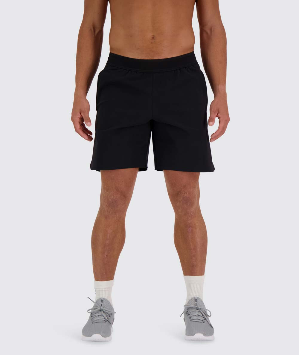 mens performance shorts, Model 182 cm / size M#color_black