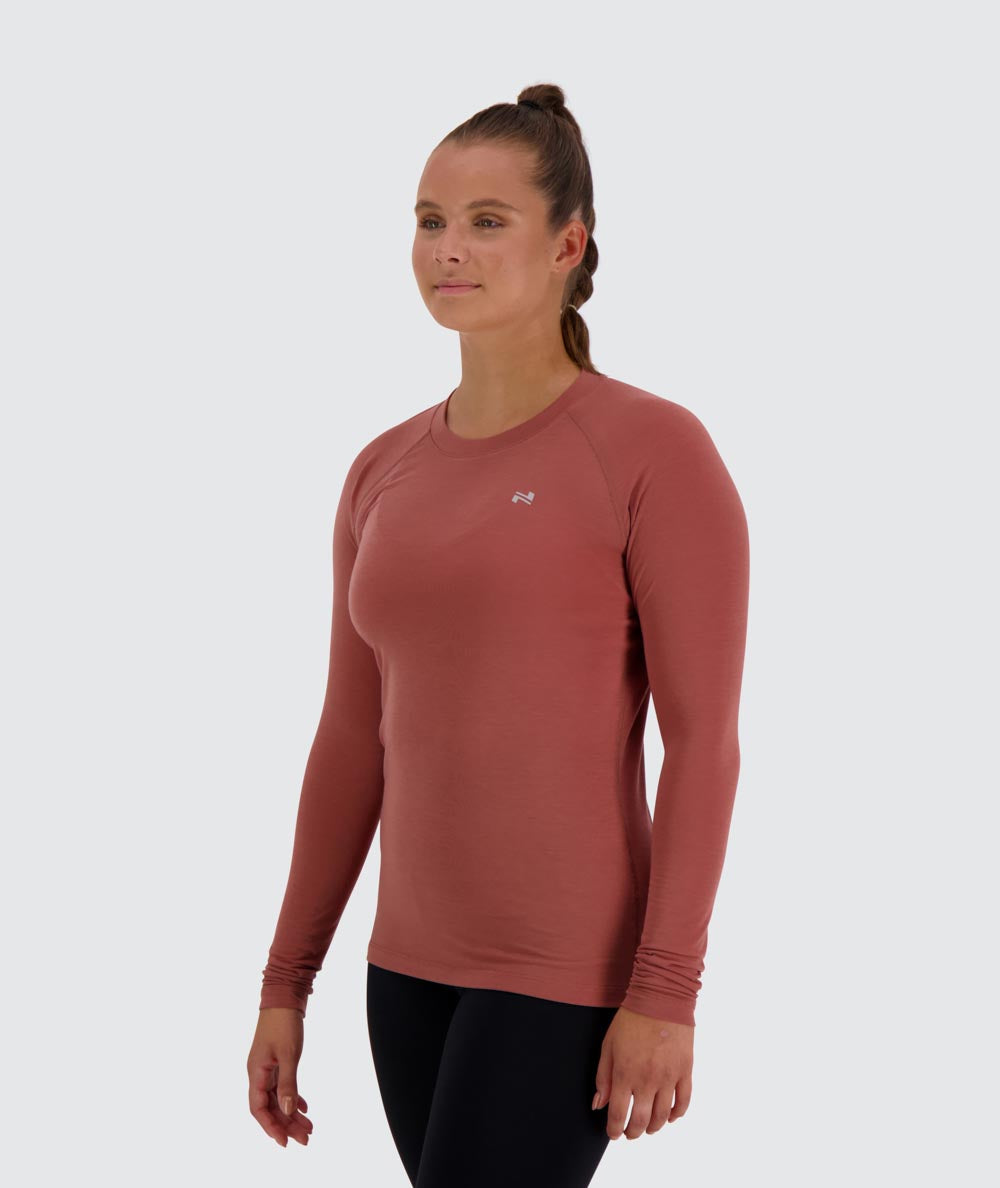 Women's longsleeve training shirt #color_brick