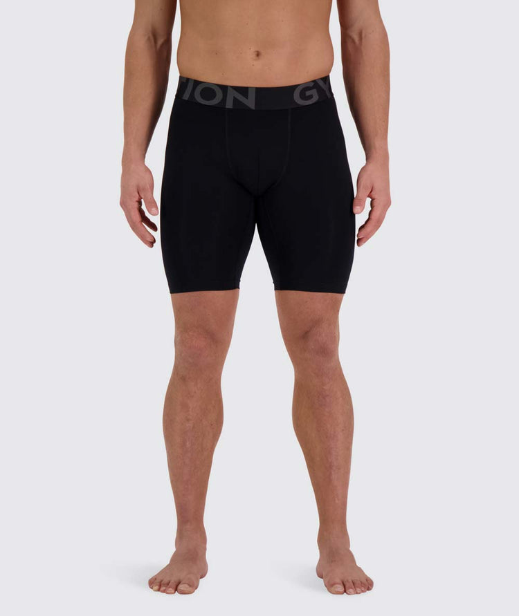 Men's baselayer shorts, Model 182 cm / size M#color_black