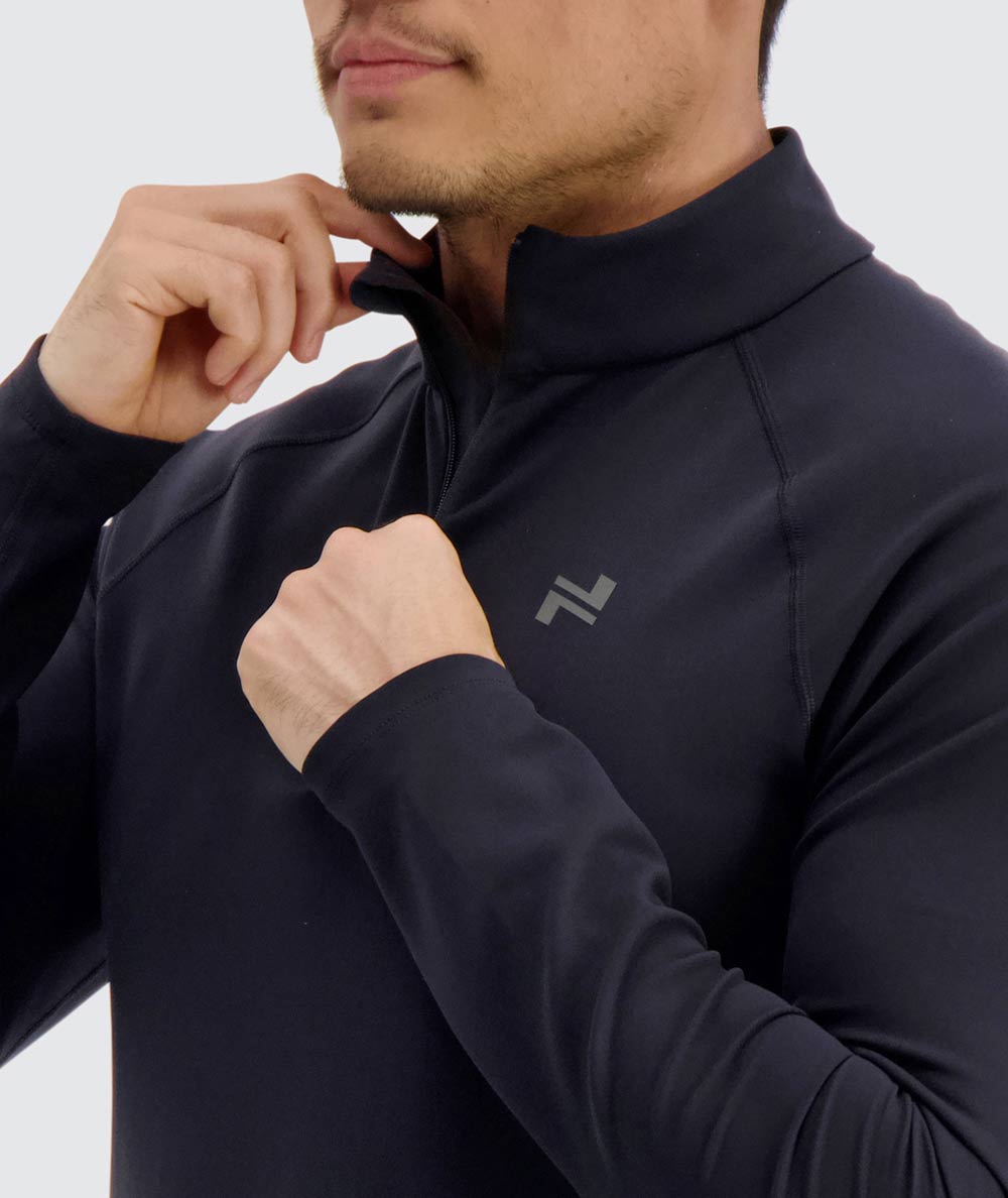 Half Zip paita miehille #color_black